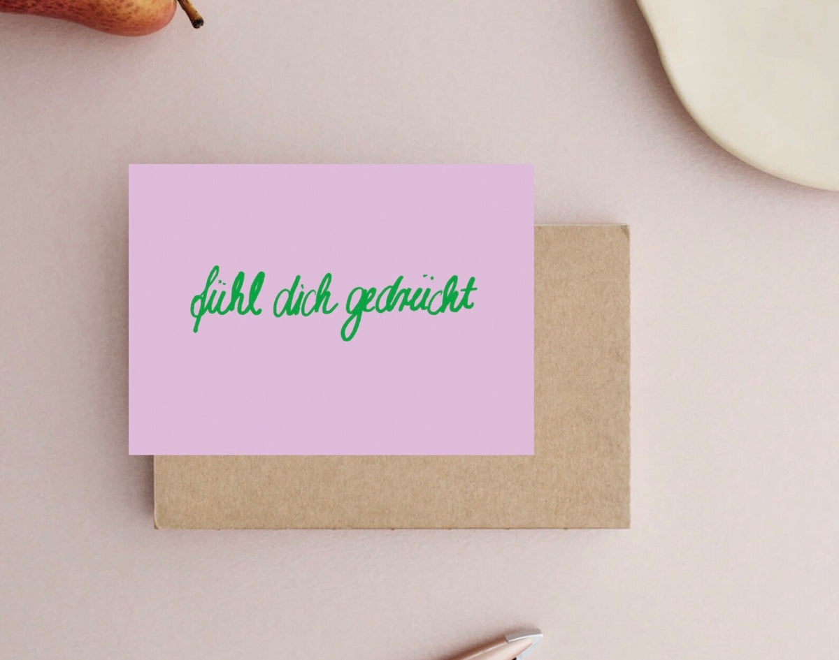 Postkarte | Fühl dich gedrückt